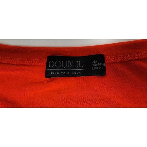 DOUBLJU CASUAL SLEEVELESS RED TOP SIZE LARGE - Picture 7 of 8